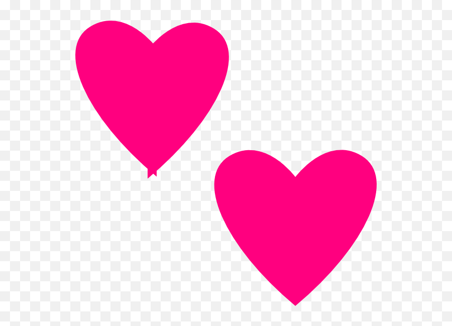 Heart Emoji Png Picture 596849 Heat Clipart Pink Double Heart - Transparent Hot Pink Heart,Heart Emoji Pc