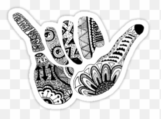 Shaka Drawing Transparent U0026 Png Clipart Free Download - Ywd Trendy Black And White Cute Stickers Emoji,Shaka Brah Emoji