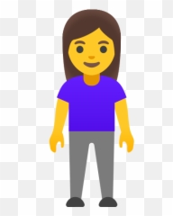 Woman Standing Emoji - Girls Holding Hands