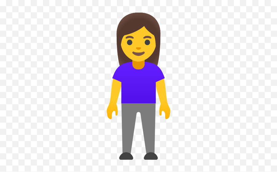 Woman Standing Emoji - Girls Holding Hands Emoji,Girl Emoji