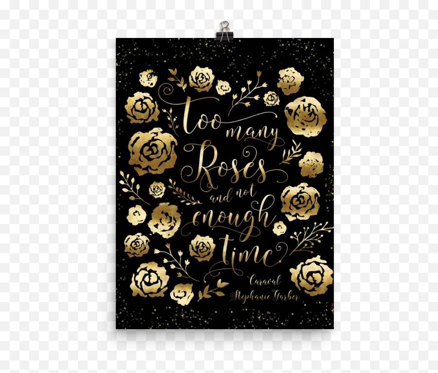 Too Many Roses Caraval Art Print U2013 Literary Lifestyle Company - Too Many Roses Emoji,Roses Emoticon