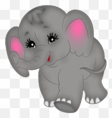 Baby Elephant Clipart 2 2 - Baby Cute Cartoon Elephant Emoji,Elephant Emoji