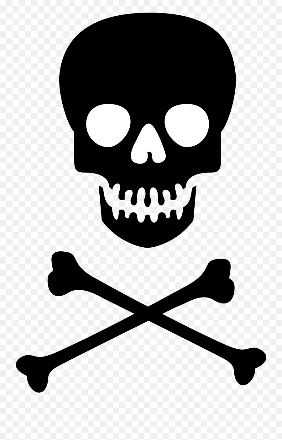 Hazard Symbol Skull And Crossbones Poison Clip Art - Transparent Background Skull Clipart Emoji,Skull And Crossbones Emoji