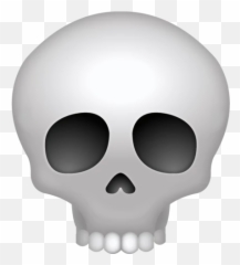 Skull Emoji Sticker Transparent Png - Skull Png Transparent Background,skeleton Emoji - Free 