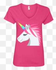 Unicorn Face Emoji Ladies V