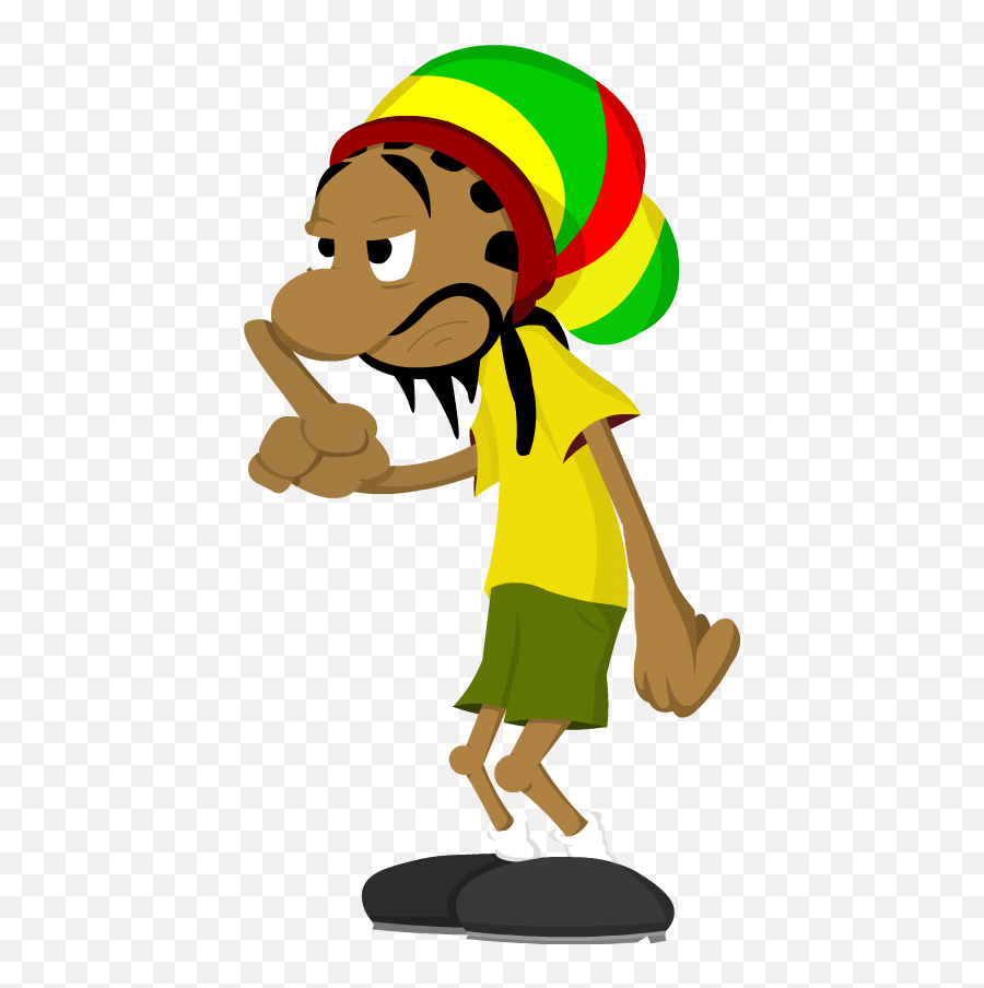 Weed Clipart Rasta - Bob Marley Cartoon Png Emoji,Rasta Emoji