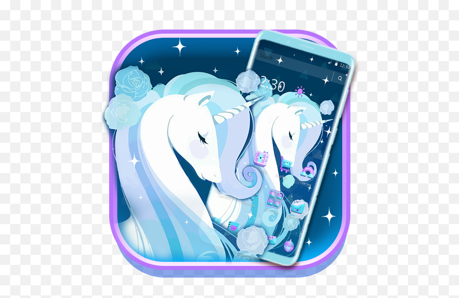 Pastel Night Unicorn Love Theme - Cartoon Emoji,Flag Horse Dance Music Emoji