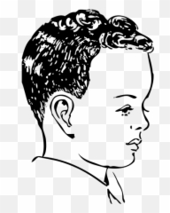 Medium Haircut Vector Image - Head Black And White Clipart Emoji