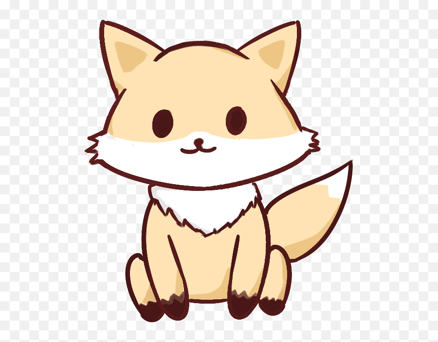 Kawaii Transparent Kawaii - Kawaii Fox Coloring Pages Emoji,Emoticones Kawaii