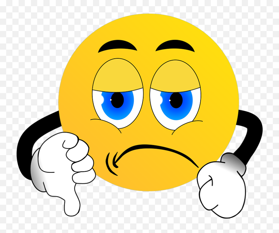 Samuel Smiley Smiliy Thumbs - Animated Sad Face Emoji,Thumbs Down Emoji