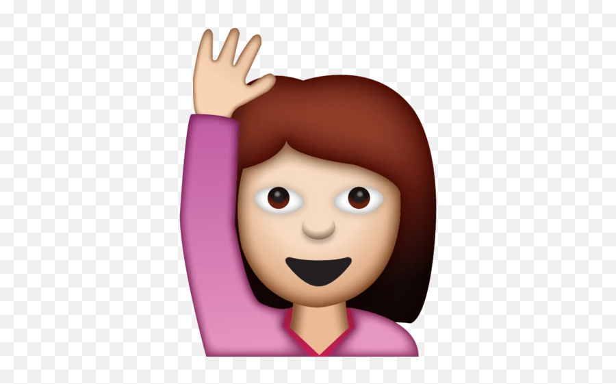 Woman Saying Hello Emoji - Woman Emoji Png,Hello Emoji