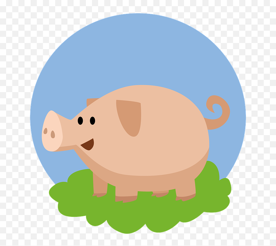 Pig Animal Farm - Cartoon Emoji,Girl And Pig Emoji