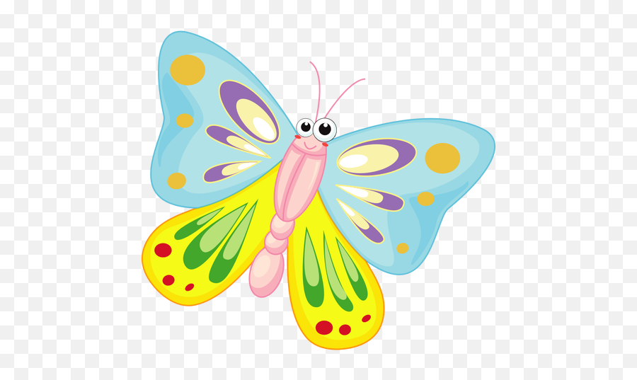 Smiling Cartoon Butterfly Vector Illustration - Cartoon Image Of Butterfly Emoji,Fox Emoji