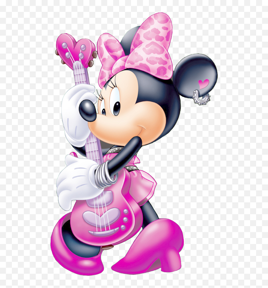 Minnie - Minnie Mouse Playing Guitar Emoji,Emoji Minnie Mouse