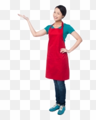 Girl Pointing Left Hd Free Png Image - Girl With Apron Png Emoji,Dancing Lady Emoji Costume