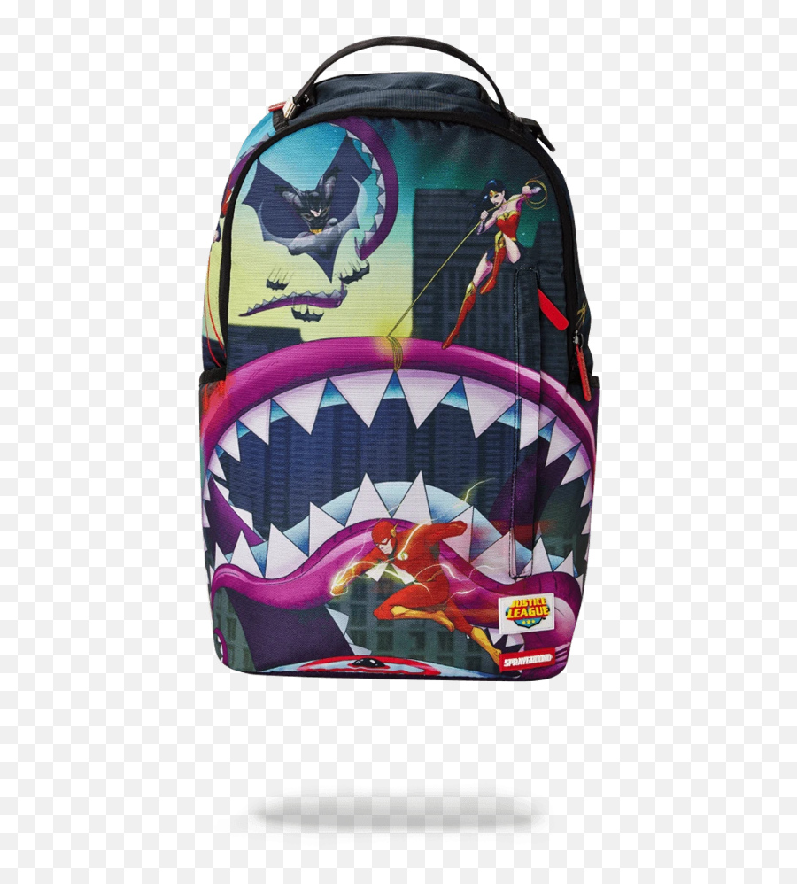 Details About Sprayground Backpack Justice League - Justice League Sprayground Emoji,Emoji Bookbag