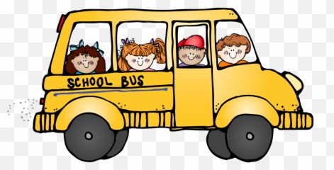 Field Trip School Bus Clipart - Black And White Emoji