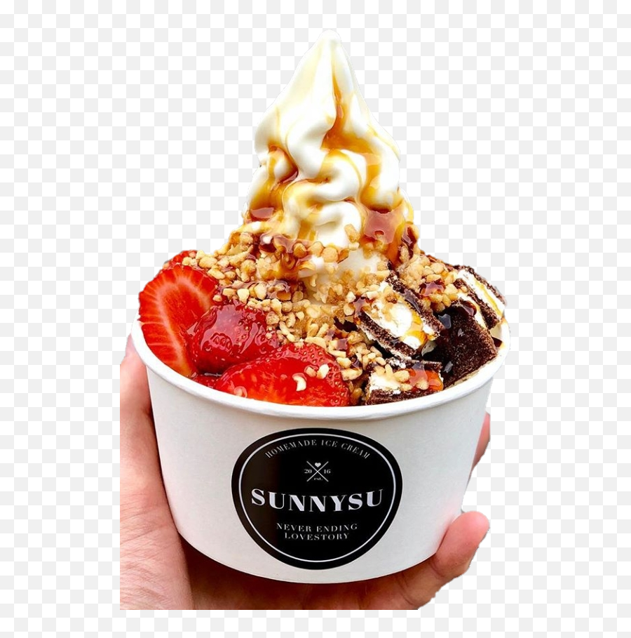 Frozen Yogurt Stickers - Sundae Emoji,Yogurt Emoji