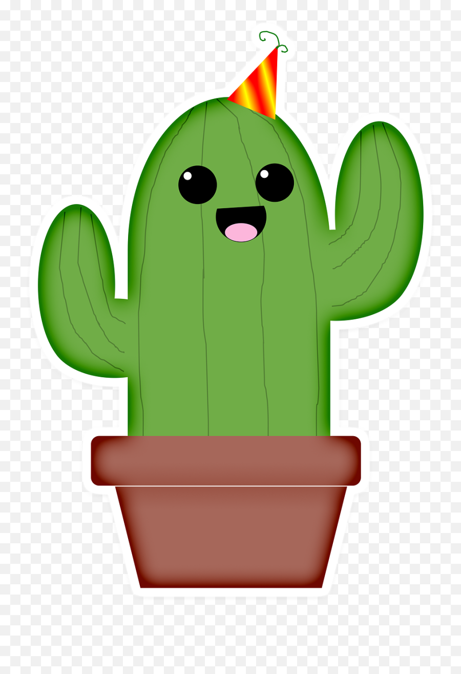 Cactus Cute Kawaii - Cây Xng Rng Hot Hình Emoji,Cactus Emoticon