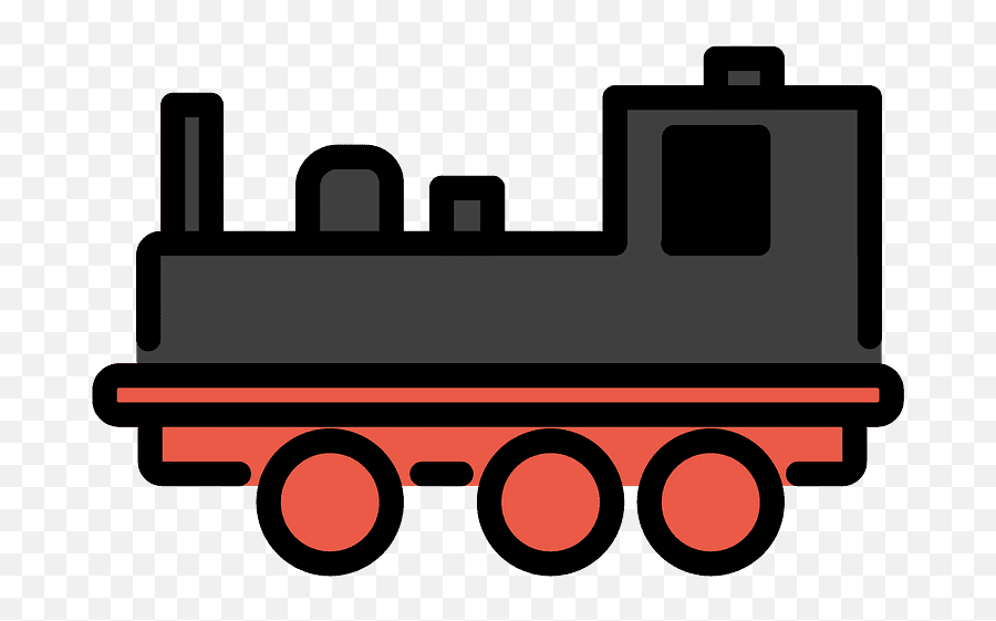 Locomotive Emoji Clipart - Dibujo De La Locomotora De Vapor,Train Emoji Transparent