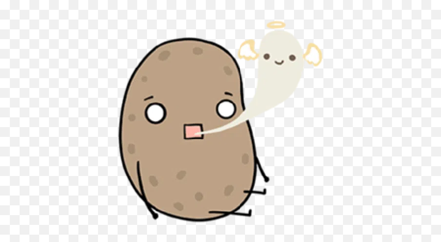 Kawaii Potato Whatsapp Stickers - Stickers Cloud Emoji,Potato Emoji