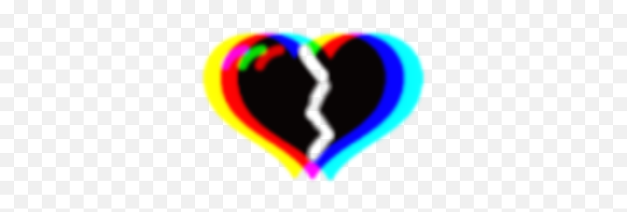 Broke Heart Blackheart Glitch Sticker - Language Emoji,Broke Emoji