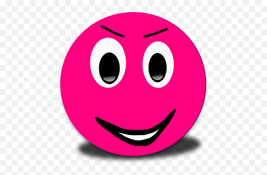 Evil Smiley Pink Emoticon Clipart - Emoticon Emoji,Evil Emoticon