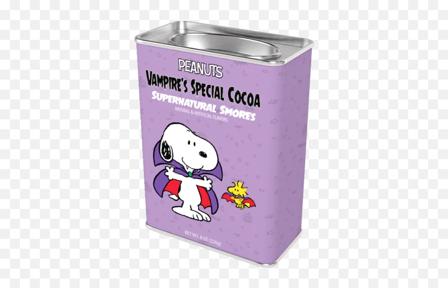 Peanuts Halloween Vampireu0027s Special Supernatural Smores Cocoa 8oz Rectangle Tin - Household Supply Emoji,Peanuts Emoji