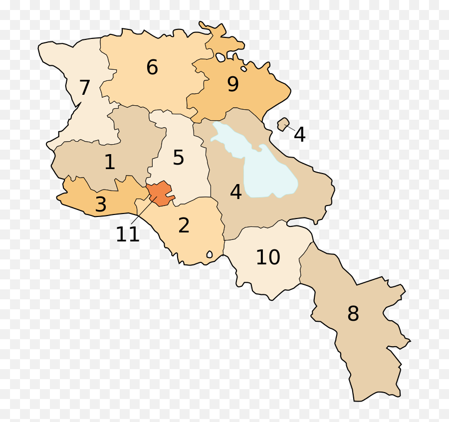Armenia Map Numbered - Administrative Divisions Of Armenia Emoji,Palette Emoji