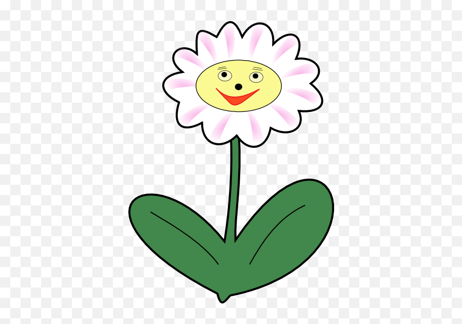 Flower Clipart With Face - Animated Flowers With Faces Emoji,Flower Emoticon Face