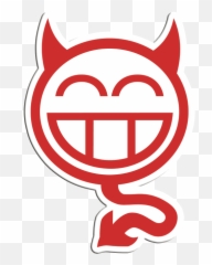 Black And White Devil Emoji - Jdm Stickers