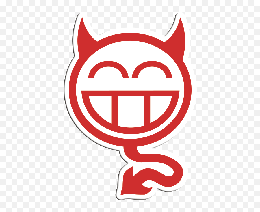 Black And White Devil Emoji - Jdm Stickers,Devil Emoji Png
