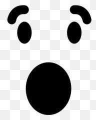 Surprised Emoticon Square Face With Open Eyes And Mouth - Ghost Clip Art Emoji