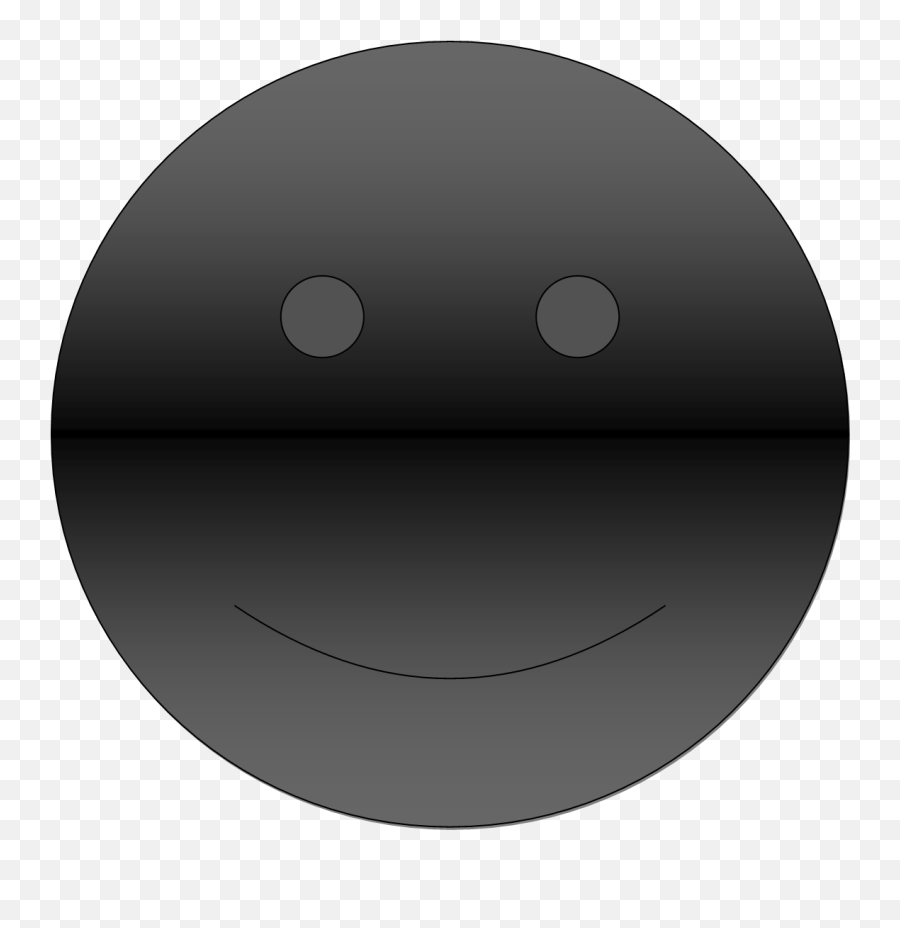 Black Gradient Smiley Face - Circle Emoji,Microsoft Word Emoticon