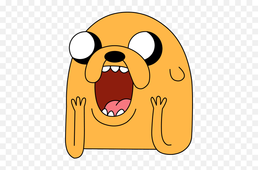 Floating Sticker - Adventure Time Jake Gif Emoji,Rick And Morty Emojis