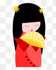 Clipart Hinamatsuri Doll - Png Japanese Fan Clipart Emoji,Japanese Doll Emoji