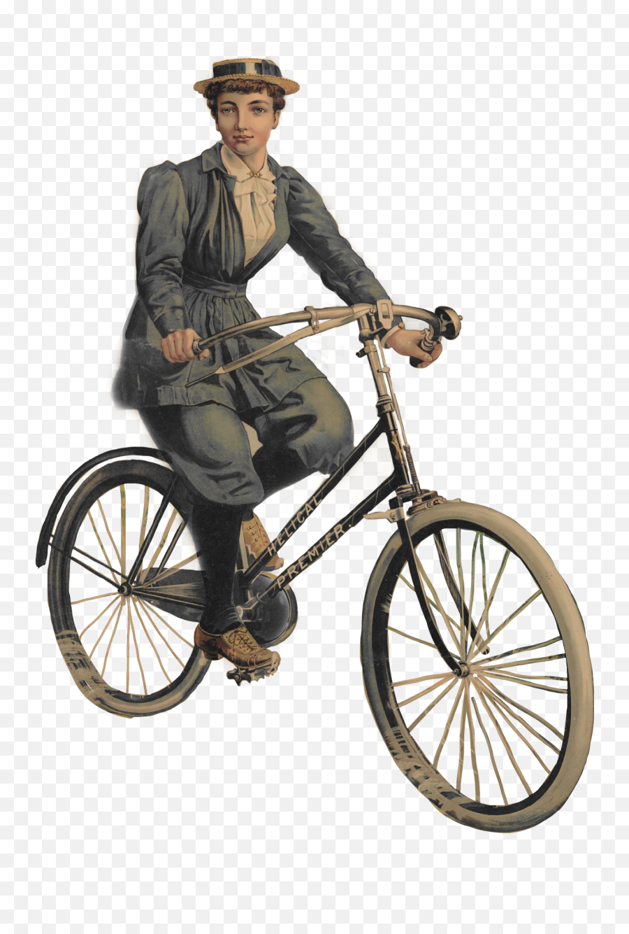 Retro Vintage Woman Sport Cycling 19c - Vintage Cyclist Png Emoji,Cyclist Emoji