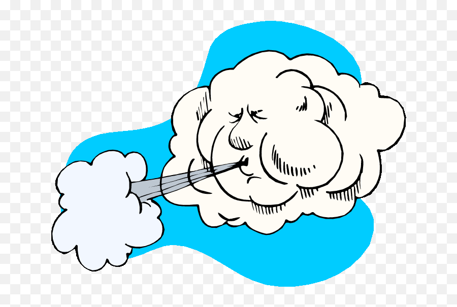 Cartoon Of Wind Clipart - Windy Weather Clipart Emoji,Windy Emoji