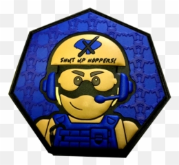 Shut Up Hoppers Patch Set - Cartoon Emoji,Shut Up Emoticon