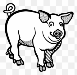 Pork Drawing Piggy Transparent Png - Hog Clipart Black And White Emoji,Miss Piggy Emoji