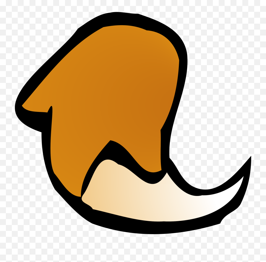 Fox Tail Vector Clipart Image - Cartoon Clipart Fox Tail Emoji,Texas Flag Emoji Facebook