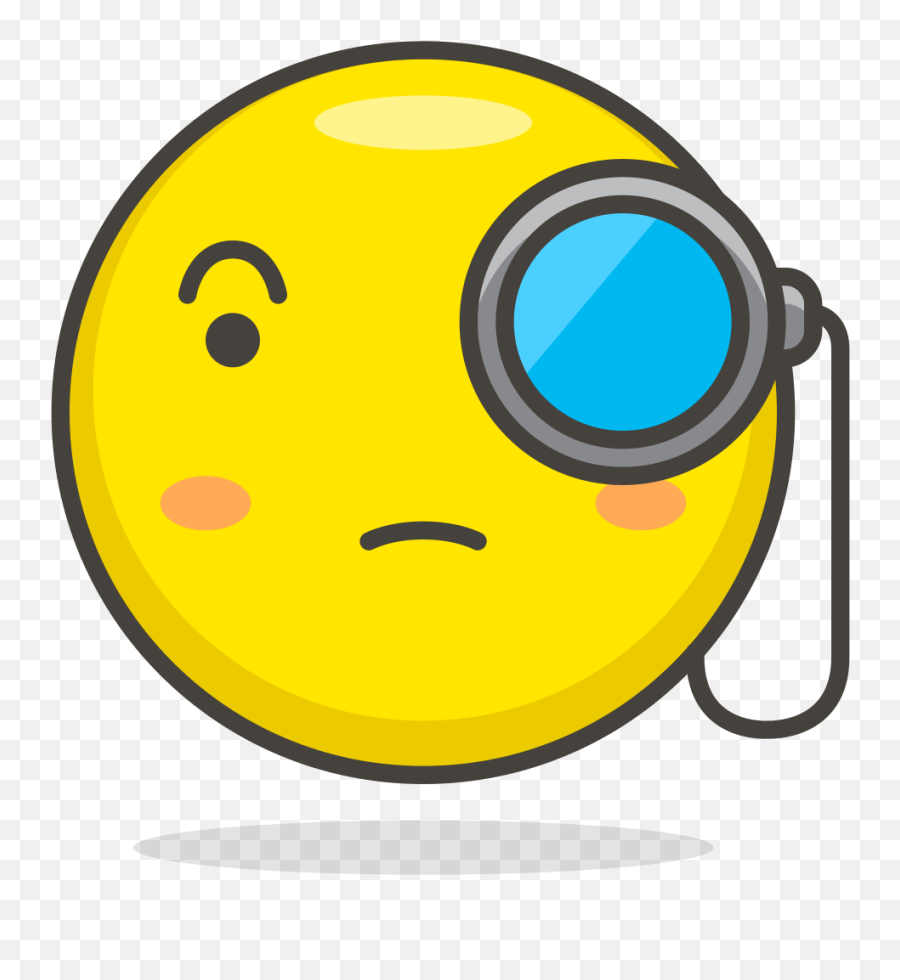 083 - Detective Smiley Png Emoji,One Eye Emoji