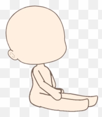 Noface Body Doll Nue Nude Nohair - Gacha Life With No Hair Emoji,Nude Emoji