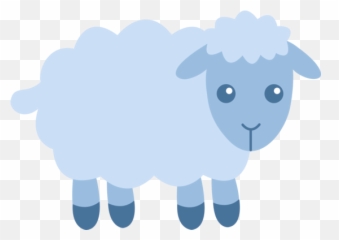 Cute Blue Sheep - Lamb Clipart Emoji,Sheep Emoticon