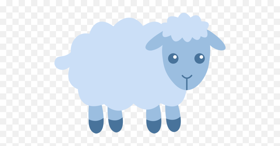 Cute Blue Sheep - Lamb Clipart Emoji,Sheep Emoticon