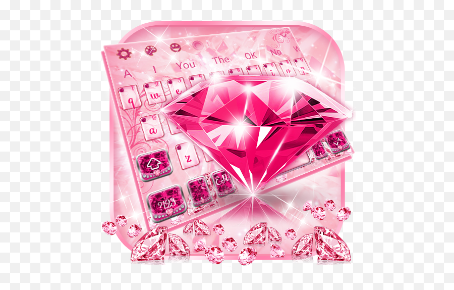 Pink Diamond Keyboard U2013 U201egoogle Playu201c Programos - Girly Emoji,Diamond Emoji