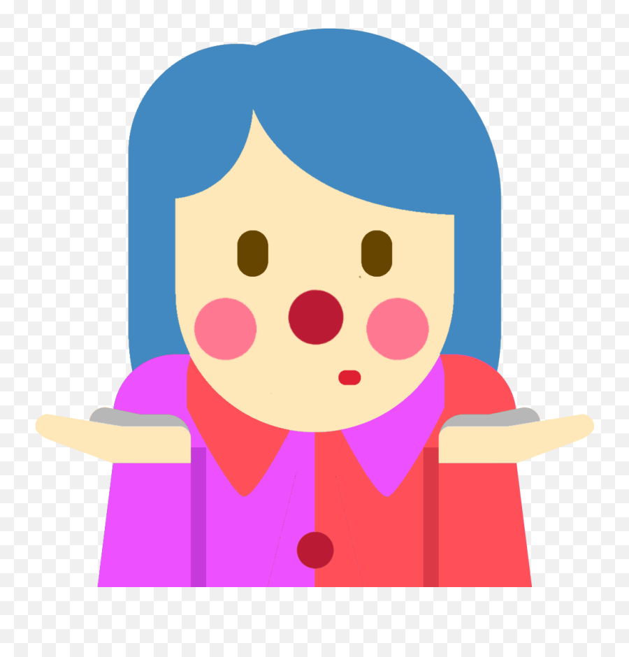 Clown Emojis - Dont Know Emoji Png,Sad Shrug Emoji
