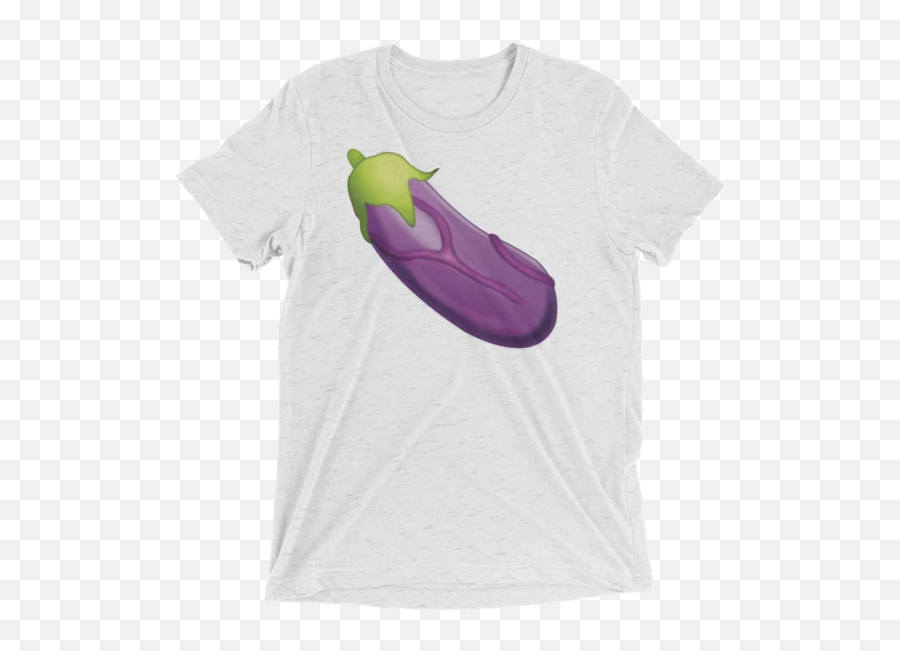 Veiny Eggplant Emoji Triblend - God Is In Control Shirt,Pea Emoji