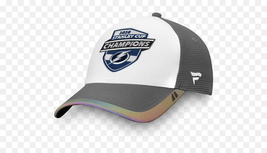 Tampa Bay Lightning 2020 Stanley Cup Champions Whitegrey Adjustable - Fanatics Tampa Bay Lightning Stanley Cup Champions Hat Emoji,100 Emoji Bucket Hat