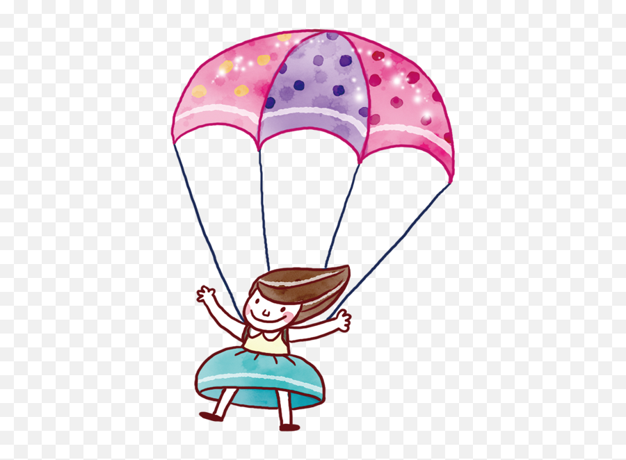 Cartoon Jumping Girl Transprent Png Free Download - Parachuting Emoji,Skydiving Emoji